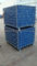 Gaiolas do armazenamento do recipiente do fio dos equipamentos do armazém da economia do espaço com placa plástica azul